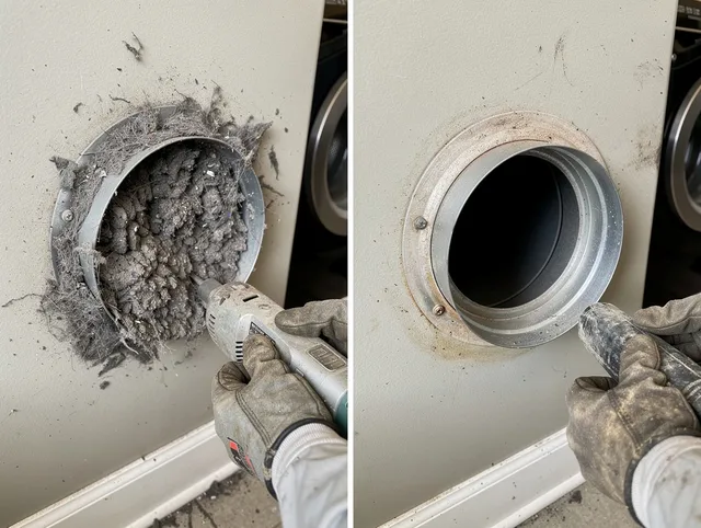 Professional clogged vent cleaning by Akron Dryer Vent Cleaning in Akron