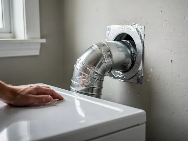 Akron Dryer Vent Cleaning expert performing professional dryer vent repair and installation in Akron